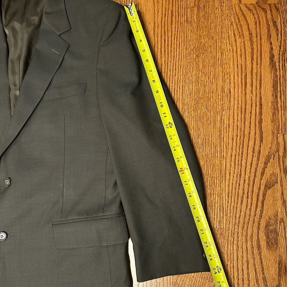 Jos A Bank Mens Blazer Career Suit Single Breasted 42 R Gray Wool Cashmere Blend